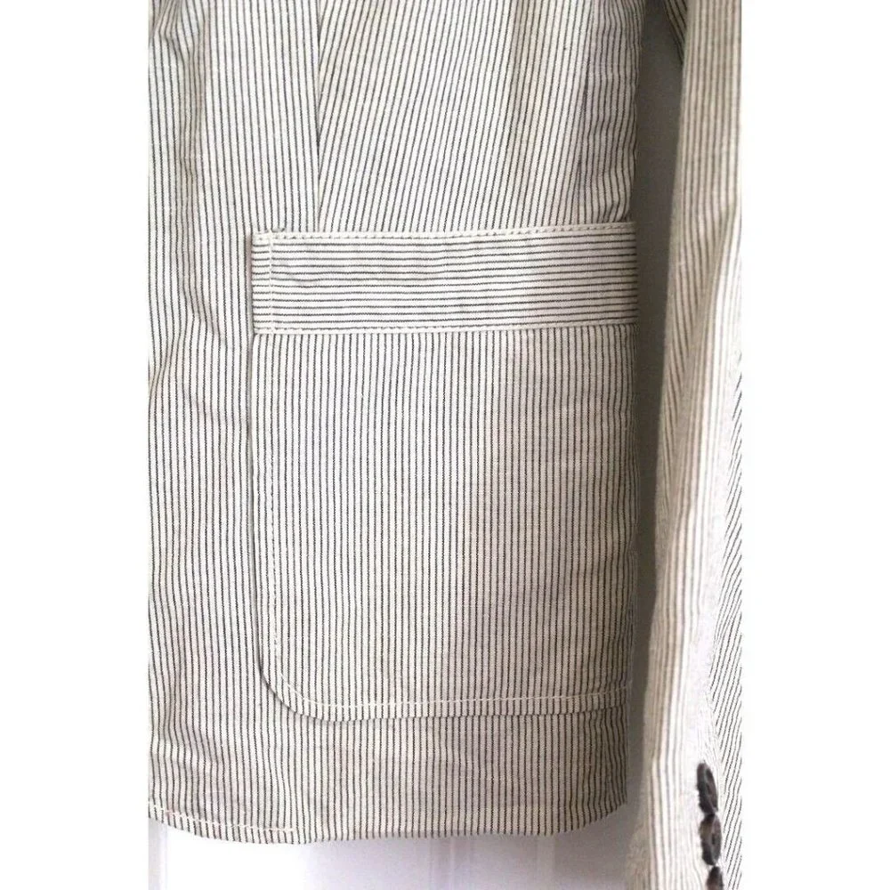 J.Crew Pinstripe Blazer Cotton Lightweight Office Schoolboy Preppy (No size)